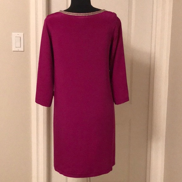 TARA JARMON Fuchsia Silk Dress - Picture 3 of 9